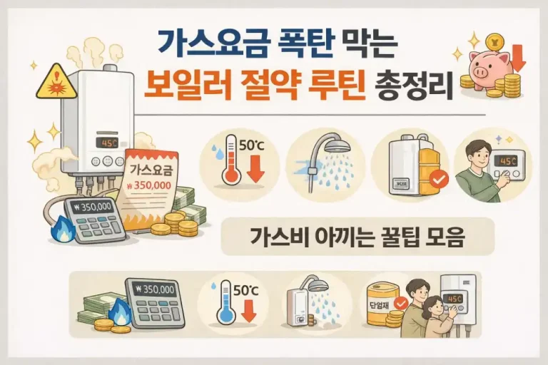 가스요금 폭탄 막는 보일러 절약 루틴 총정리