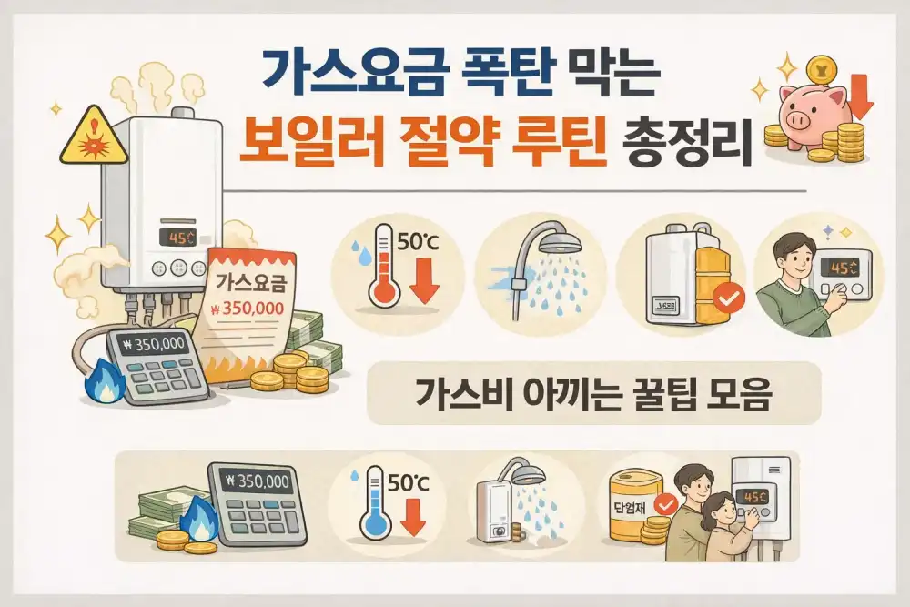 가스요금 폭탄 막는 보일러 절약 루틴 총정리