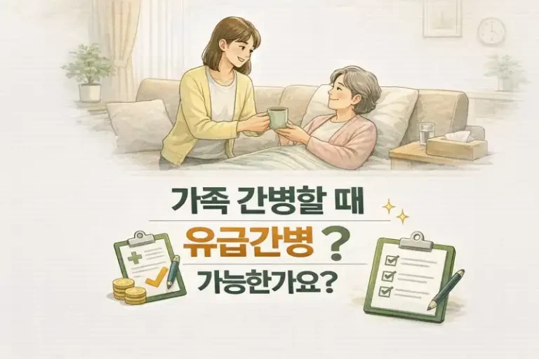 가족 간병할 때 유급간병 가능한가요?
