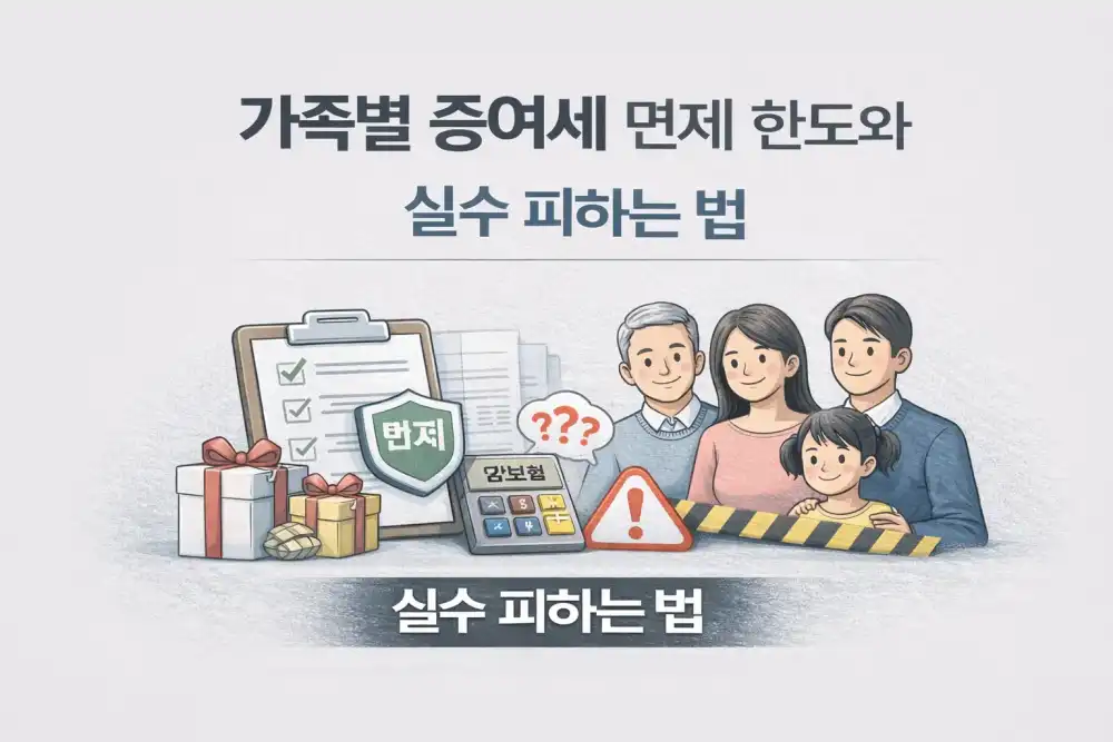 가족별 증여세 면제 한도와 실수 피하는 법