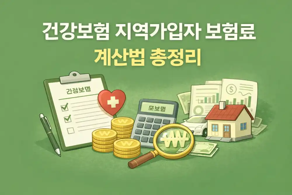 건강보험 지역가입자 보험료 계산법 총정리