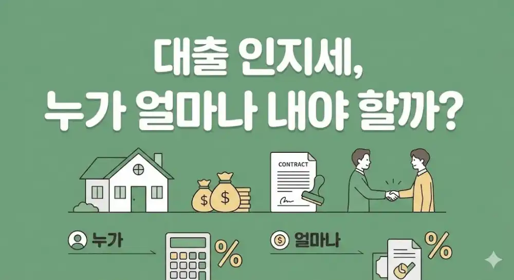 대출 인지세, 누가 얼마나 내야 할까?