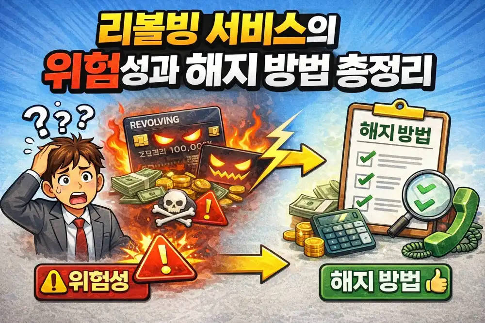 리볼빙 서비스의 위험성과 해지 방법 총정리