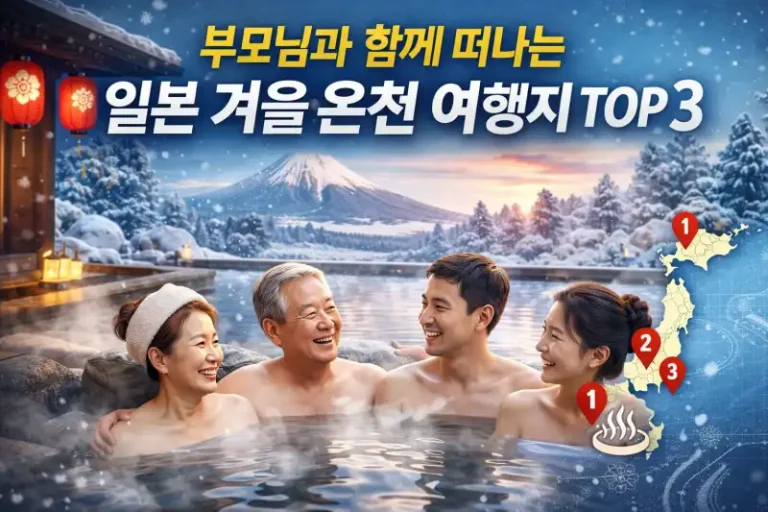 부모님과 함께 떠나는 일본 겨울 온천 여행지