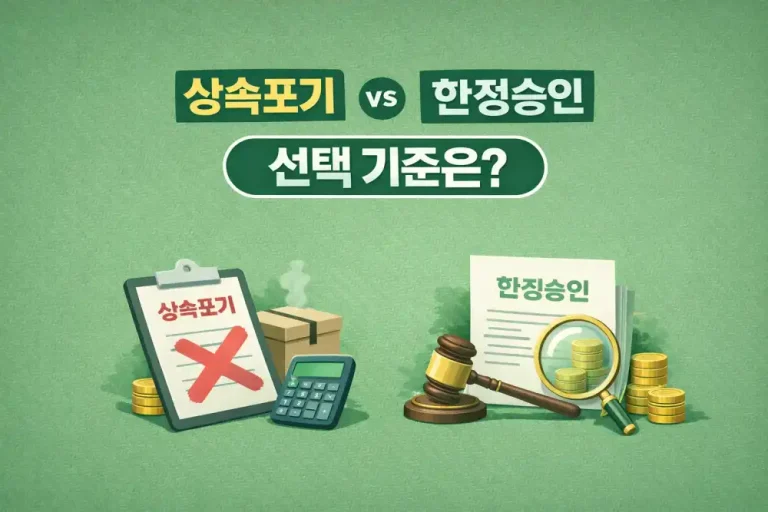 상속포기 vs 한정승인, 선택 기준은?