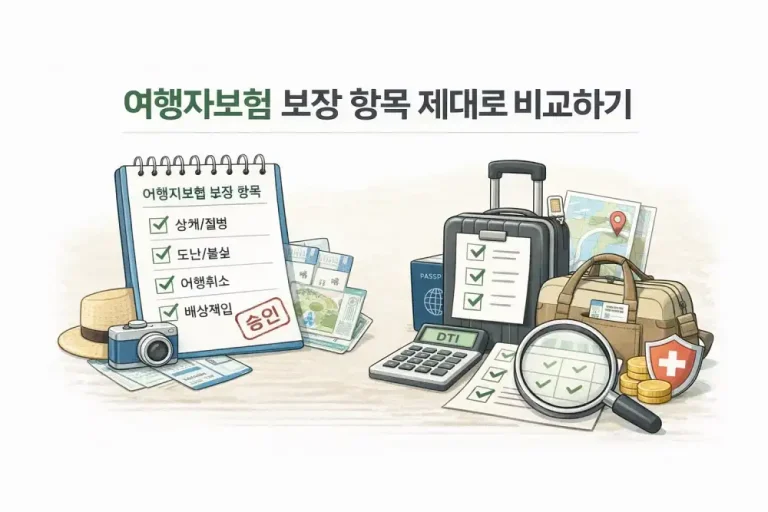 여행자보험 보장 항목 제대로 비교하기