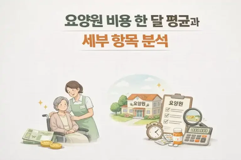 요양원 비용 한 달 평균과 세부 항목 분석