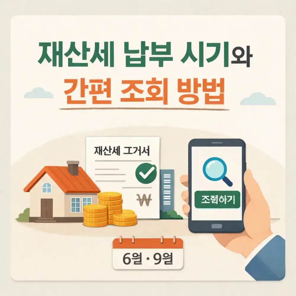 재산세 납부 시기와 간편 조회 방법