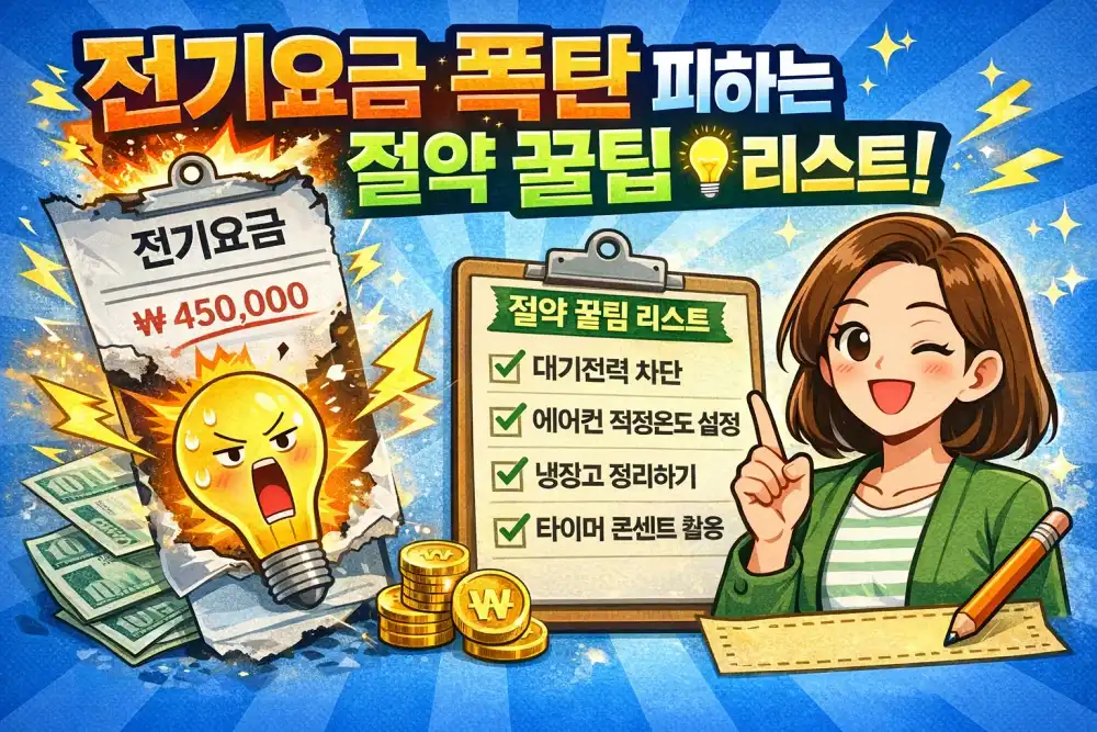 전기요금 폭탄 피하는 절약 꿀팁 리스트