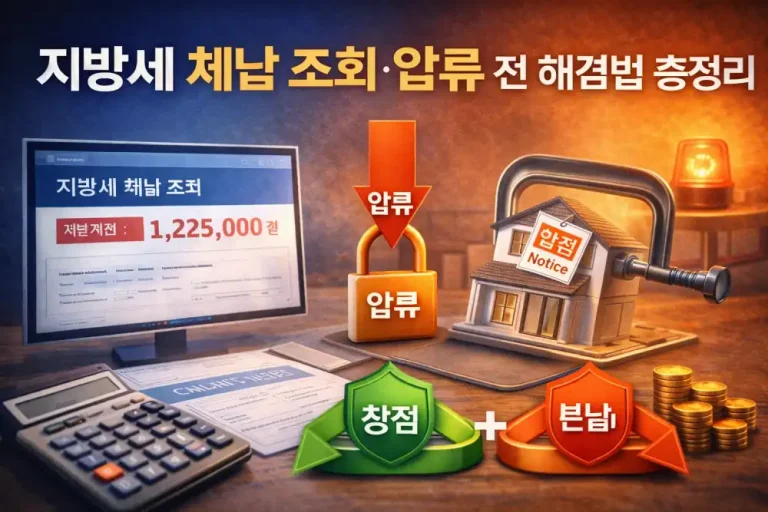 지방세 체납 조회·압류 전 해결법 총정리