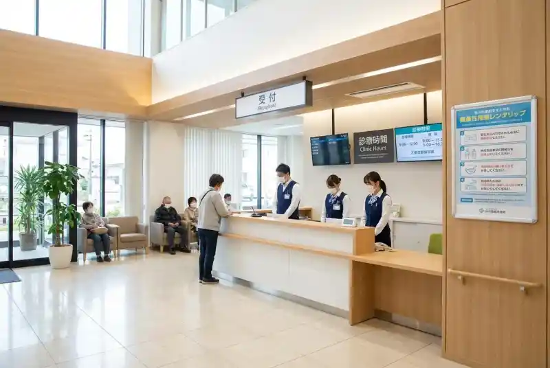 일본 병원 접수 창구 모습