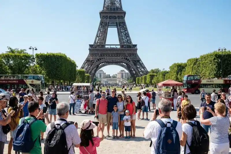 파리 에펠탑 관광객