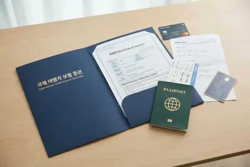 여행자보험 증권과 여권