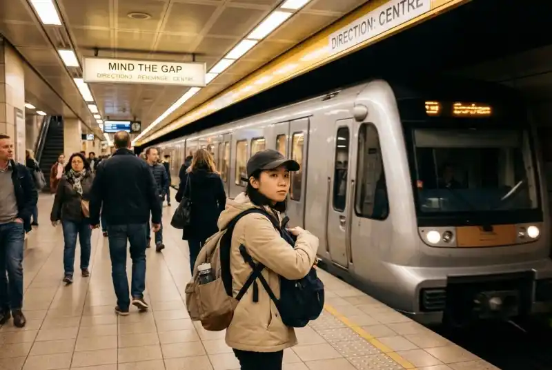 지하철 앞가방 착용