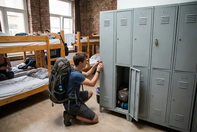 호스텔 락커 사용