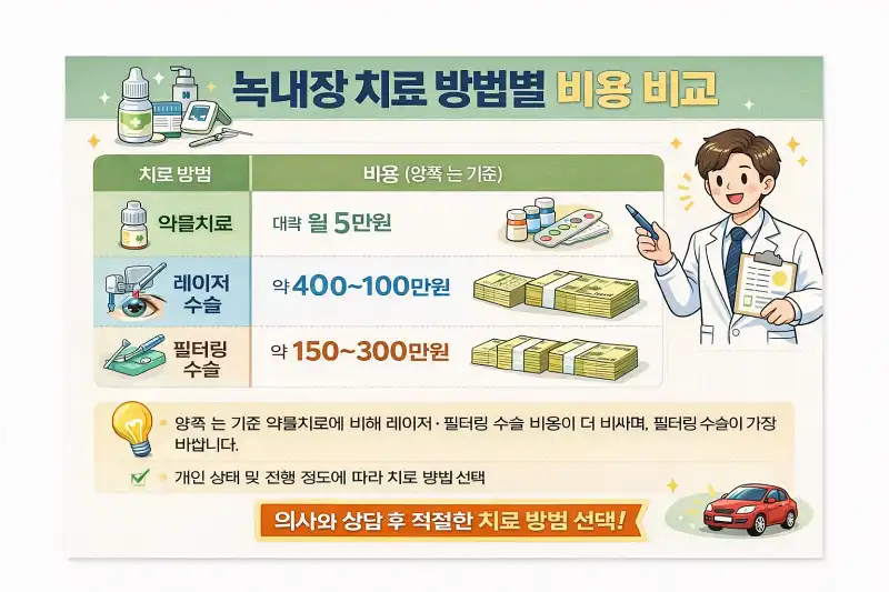 녹내장 치료 비용 얼마나 들까?
