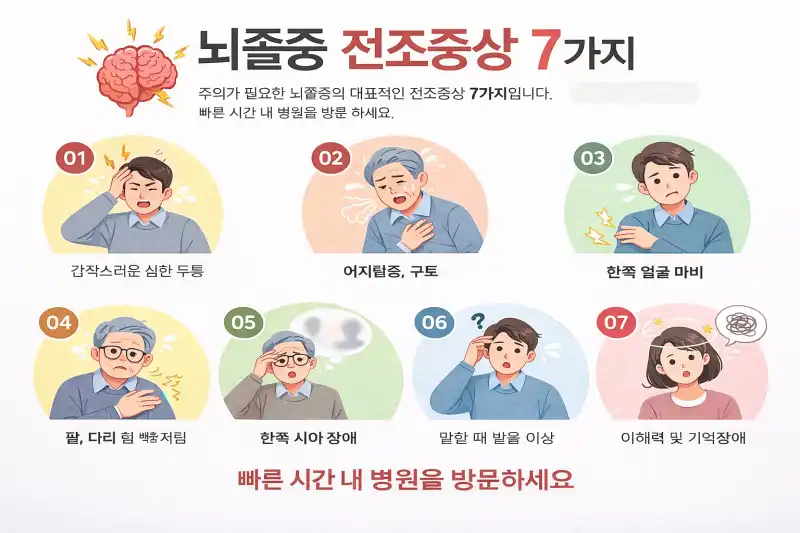 뇌졸중 전조증상 놓치면 위험! 골든타임 완벽 대처법