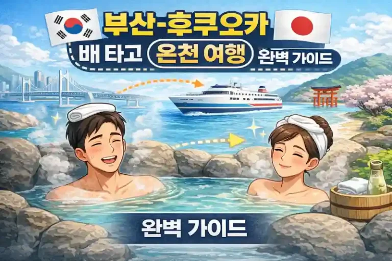 부산-후쿠오카 배 타고 온천 여행 완벽 가이드