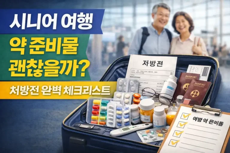 시니어 여행 약 준비물 괜찮을까? 처방전 완벽 체크리스트