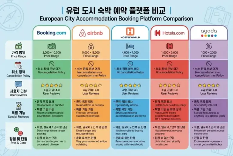 유럽 숙소 예약 똑똑하게 하는 법?