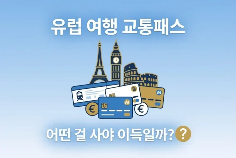 유럽 여행 교통패스 어떤 걸 사야 이득일까?
