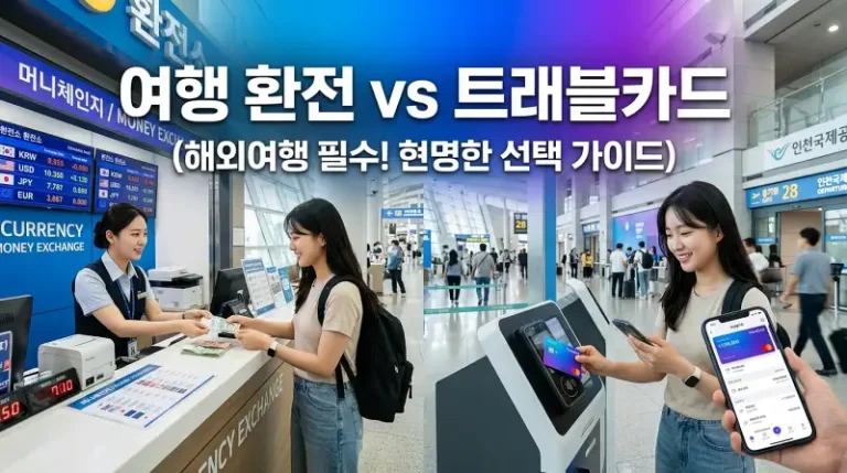 공항 환전소와 트래블카드 비교