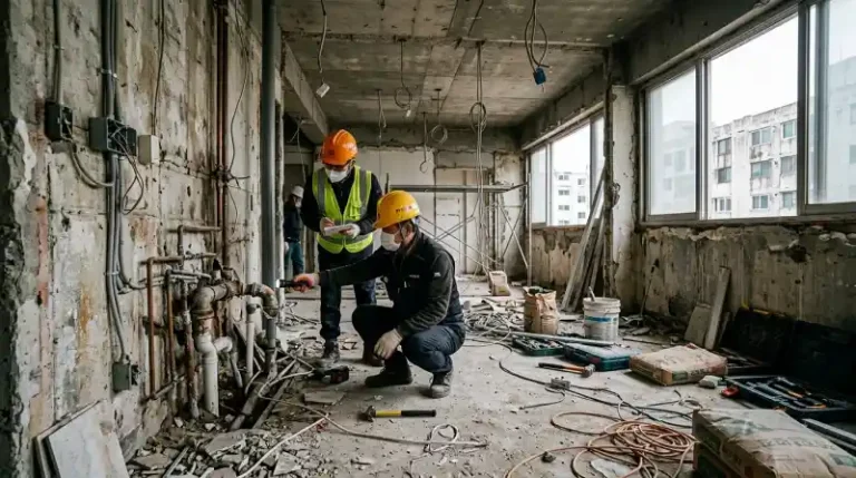 노후 아파트 철거 현장