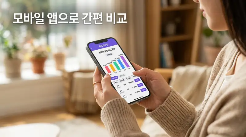 모바일 앱으로 간편 비교