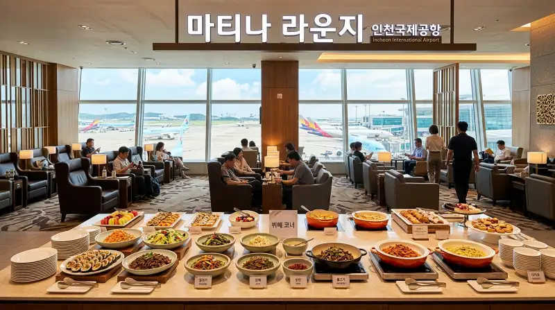 인천공항 마티나 라운지 내부 실제 사진