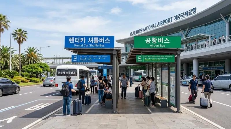 제주공항 버스 정류장