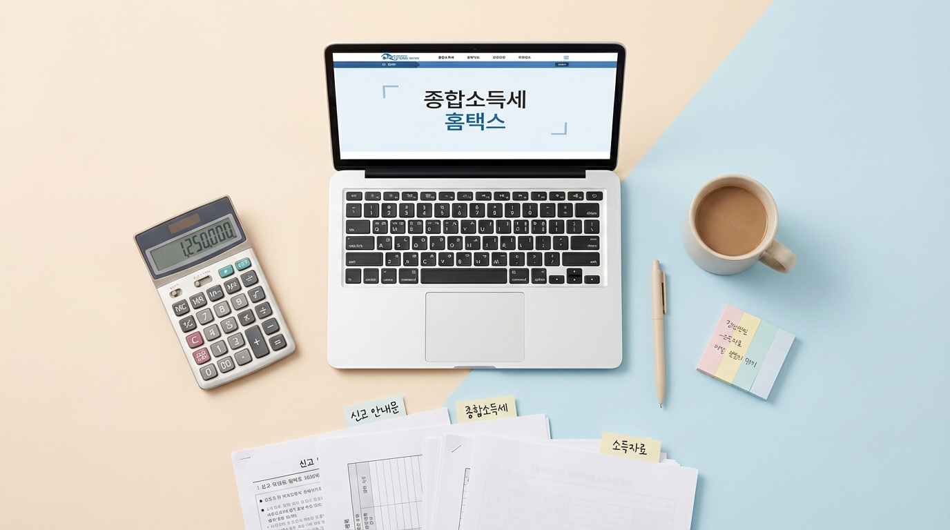 종합소득세 신고 준비물 플랫레이