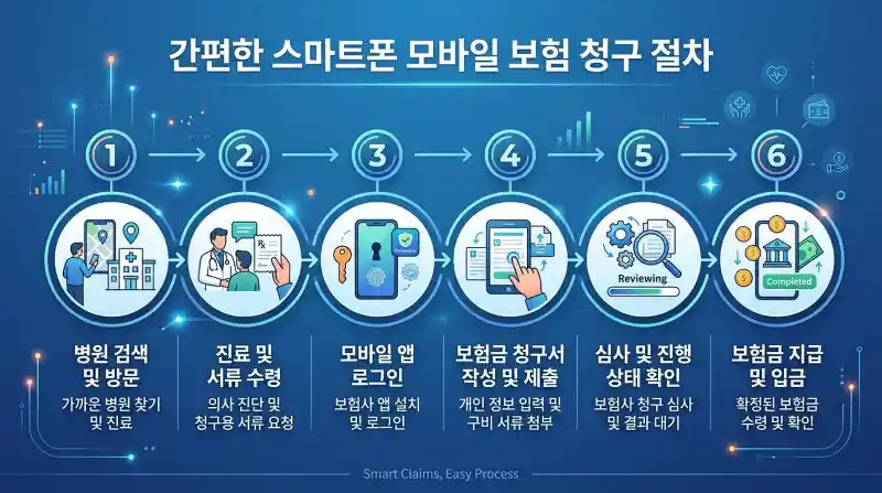 청구 절차 6단계 플로우차트