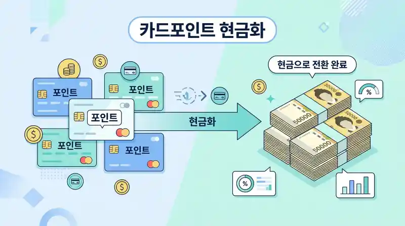 카드포인트 현금화 인포그래픽