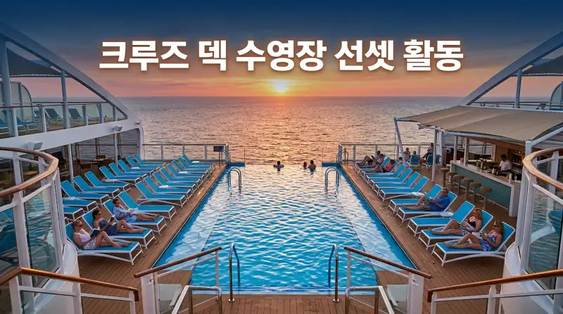 크루즈 덱 수영장 선셋 활동