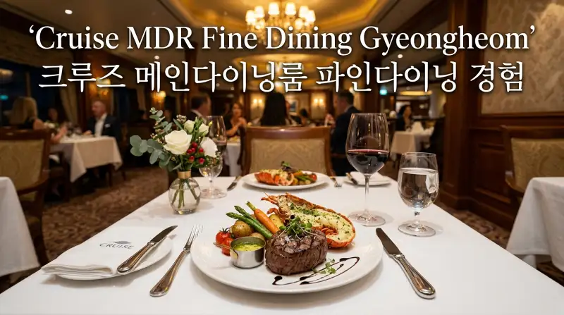 크루즈 메인다이닝룸 파인다이닝 경험