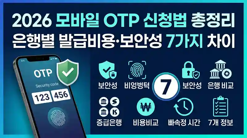 2026 모바일 OTP 신청법 총정리