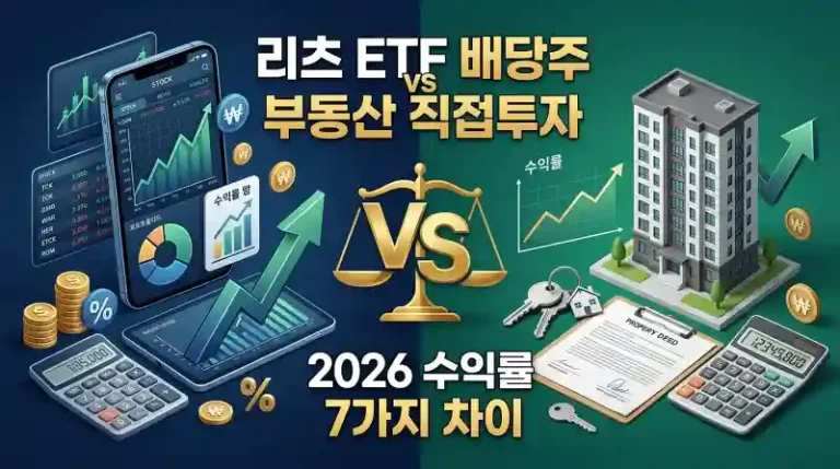 리츠 ETF 배당주 vs 부동산 직접투자