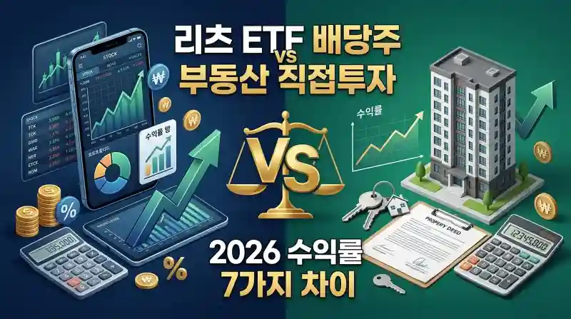리츠 ETF 배당주 vs 부동산 직접투자