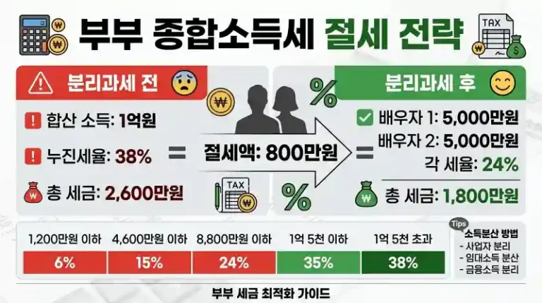 부부 합산 종합소득세 절세