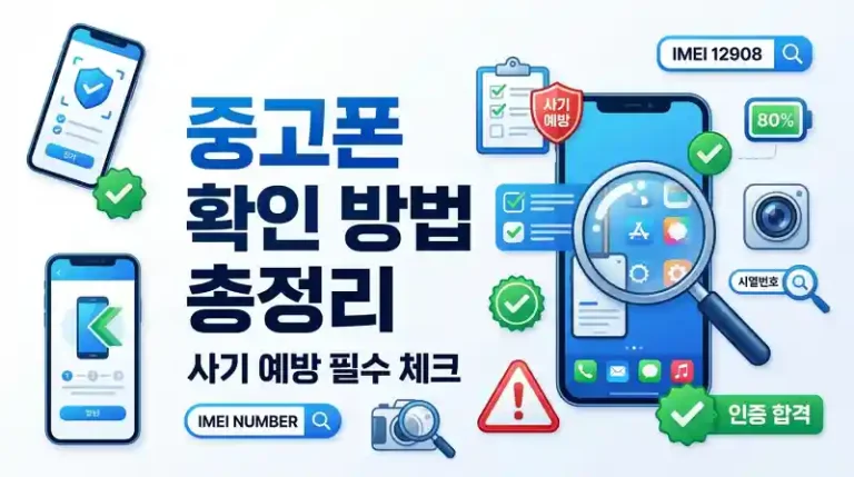 중고폰 확인 방법 총정리