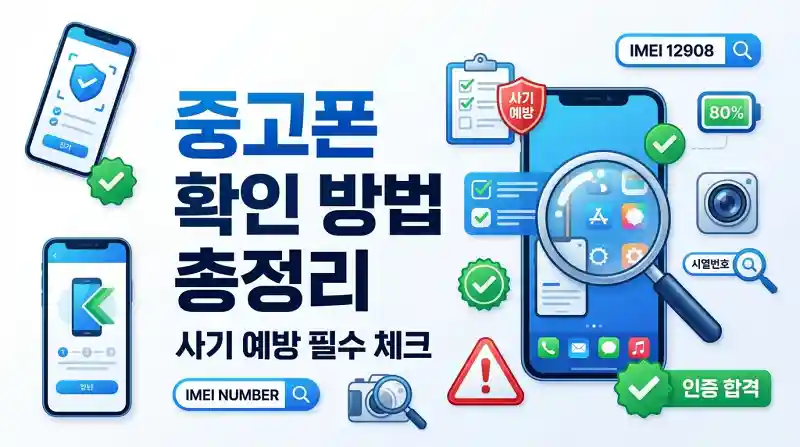 중고폰 확인 방법 총정리