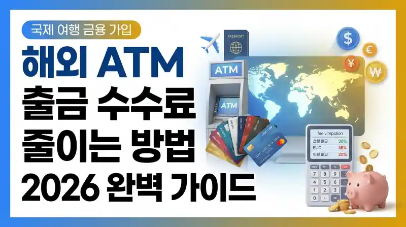 해외 ATM 출금 수수료 줄이는 방법 2026 완벽 가이드