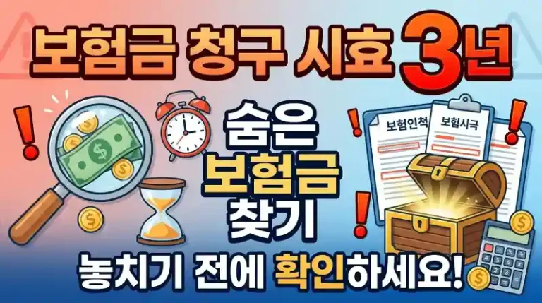 보험금 청구 시효 3년 숨은 보험금 찾기