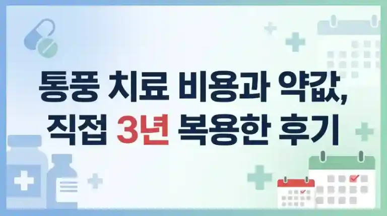 통풍 치료 비용과 약값